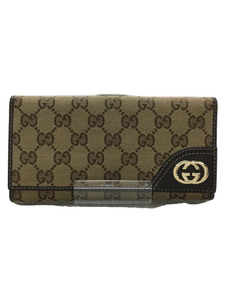 GUCCI◆長財布/キャンバス/BRW/総柄/レディース/181593・496334/