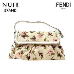 【先着50名限定クーポン配布中!!】 フェンディ FENDI ポーチ 花柄 フラワー キャンバス ベージュ