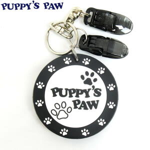 1円★PUPPY’S PAW 仔犬の肉球 パターカバーホルダー(ブラック/ホワイト)★送料無料★パターキャッチャー★パターカバー置忘れ防止アイテム