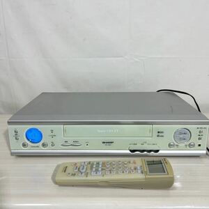Y304/SHARP/シャープ/VHSビデオデッキ/VC-SS1/2001年製/通電確認済み/ビデオカセットレコーダー/リモコン付き