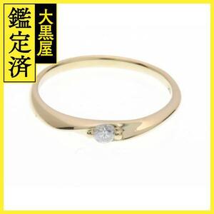 JEWELRY ノンブランドジュエリー ダイヤモンド リング 一粒ジュエリー K18YG D0.07ct 1.6g #9【436】