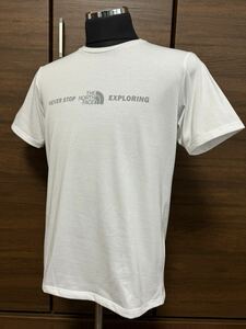 THE NORTH FACE(ザ・ノースフェイス） S/S Exploratory Logo Tee（エクスプロラトリーロゴティー）NT32083 ホワイト M 人気モデル GOLDWIN