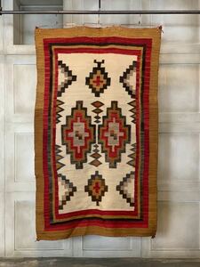 30s NAVAJO RUG アンティーク ヴィンテージ ビンテージ ナバホラグ インディアン INDIAN NATIVE ネイティブアメリカン 20s 40s 送料無料