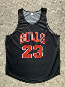 【未使用品】 NBA BULLS マイケル・ジョーダン JORDAN #23 ★シカゴ・ブルズ タンクトップ　シャツ　ビブス ユニフォーム ジャージ 美品 黒