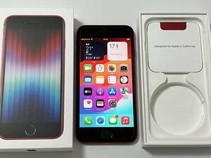 SIMフリー iPhoneSE3 64GB Product Red シムフリー アイフォンSE 3 第三世代 第3世代 レッド softbank docomo au SIMロックなし A2782 100%