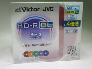 Victor 映像用ブルーレイディスク 1回録画用 片面2層 50GB 4倍速 保護コート(ハードコート) カラーディスク 非プリンタブル 5枚 BV-R260HX5