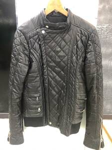 バルマンオム ライダースレザージャケット T280C254 サイズ44 Balmain Quilted Leather Jacket FW14