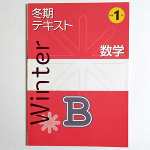 学習塾専用★中学1年生 数学 ウィンター B 冬期 テキスト 解答と解説 問題集 テスト 教材 学習 中学生 ポスト投函 学習塾★城南コベッツ★