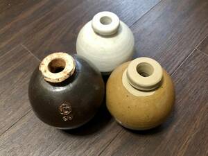 〈弘口〉　信楽焼(信33)、信楽小型、有田小型　海軍　陶器製　四式手榴弾　3個セット