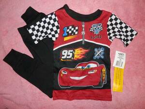 ※Cars child pajamas カーズチャイルド用パジャマ（レッド＆ブラック　3Tサイズ）（アメリカ購入品）※