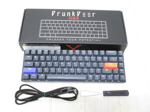 HE-464◆DrunkDeer ゲーミングキーボード G65 ブラック 中古品