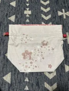 猫のダヤン・桜柄巾着