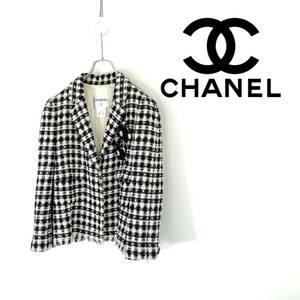 CHANEL 98A シャネル カメリア ボタン ツイード ジャケット size 40 P428979V18081 0217057