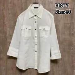 BISTY ビスティ 東京スタイル　シャツ　麻100% 40 サイズL