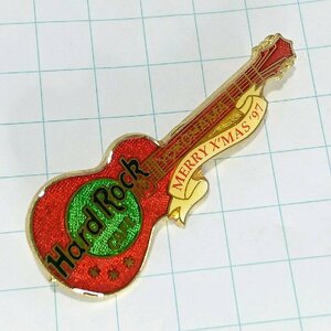 送料無料)Hard Rock Cafe クリスマス ギター ピンバッジ PINS ブローチ ピンズ A20725