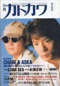 雑誌『月刊カドカワ』1996年6月号◆表紙＆特集：CHAGE&ASKA/LUNA SEA/永瀬正敏