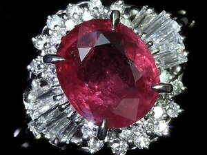 KO11468T【1円～】新品【RK宝石】≪RUBY≫ 鮮やかな色彩!! 極上天然ルビー 大粒1.59ct!! 極上ダイヤモンド Pt900 高級リング ダイヤ