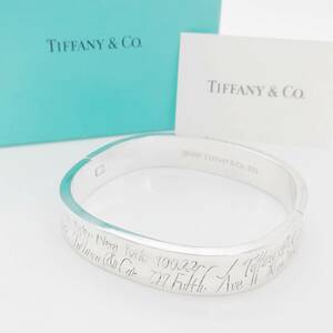 極希少 美品 Tiffany&Co. ティファニー ノーツ シルバー バングル SV925 YY68