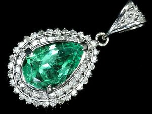 MM11578S【1円～】新品【RK宝石】≪Emerald≫ 極上エメラルド 大粒1.78ct!! 極上ダイヤモンド Pt900 高級ペンダントヘッド ダイヤ