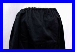 ●美品 ユナイテッドバンブー united bamboo 台形スカート ひざ丈 ４ 黒 ブラック 青 ブルー レディース F4096