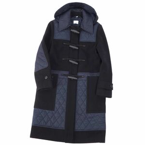 極美品 バーバリー BURBERRY コート ダッフルコート フード フーディー キルティング ウール アウター レディース 36 cf01do-rm05f08598