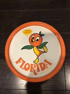 Vintage Orange Bird Florida Walt Disney World 10-3/4" Tin Tray 海外 即決