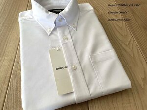 新品 COMME CA ISM MEN コムサイズム 【イージーケア】オックスフォード ドレスシャツ 01ホワイト Mサイズ 10HA02 定価4,900円