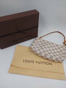 Louis Vuitton ルイヴィトン ヴィトン ダミエ アズール ポシェット アクセソワール CA1016 ポーチ ミニバッグ バッグ 手持ち 箱付き