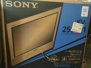 ★夢浪漫★【日本製・未開封品】SONY KV-25SVF1 (25)型“FDトリニトロン”搭載のパーソナルテレビ VHS一体型ステレオ 元箱42KG~ 未通電