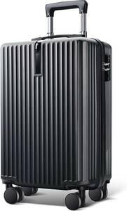 ブラック Sサイズ（35L/機内持込） [BARGOCH] スーツケース 超軽量 大容量 キャリーケース 大型 耐衝撃 隠しフック