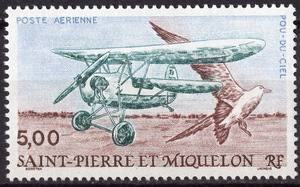 ★1990年-サンピエール島とミクロン島 - 航空「プー・ド・シェル」1種完 未使用(MNH)(SC#C66)★VG-659