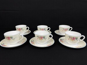 オールドノリタケ Noritake ノリタケ 日本陶器会社 RCマーク カップ＆ソーサー 6客 花柄 食器 C907