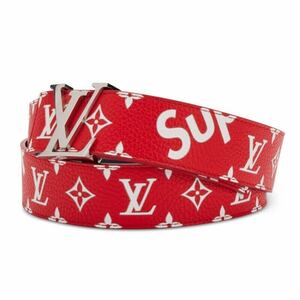 【美品】　Supreme / Louis Vuitton LV Initiales 40mm Belt レッド　サイズ：100/40 シュプリーム / ヴィトン イニシャル ベルト 