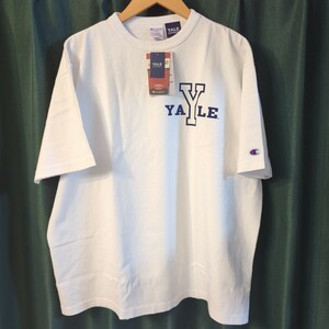チャンピオン アメリカ製 YALE T1011 Tシャツ XL リバースウィーブ made in usa エール ハーバード usc ucla フットボール ホワイト usn