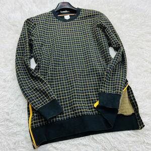 【極美品/希少Lサイズ】Paul Smith ポールスミス トレーナー スウェット 現行タグ マルチストライプ サイドジッパー ブランド刻印 格子柄