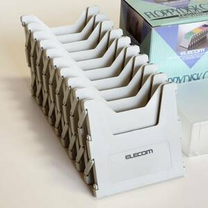 未使用保管品！ ELECOM エレコム フロッピーディスクケース 伸縮自在 3.5インチ フロッピーディスク 10枚収納可 ♪ FD