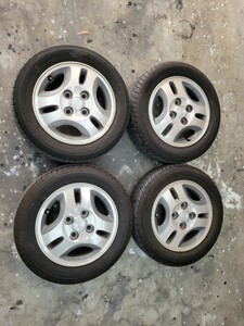 ダイハツ　純正　アルミホイール　純正アルミ　ムーブ　ムーヴ　タント　ミラ　13インチ　155/65R13　タイヤ　ヨコハマ　溝バリ山！　　