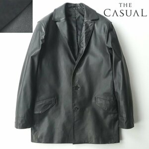 【堅牢！】美品 THE CASUAL on the world ザ・カジュアル オンザワールド 馬革 ホースハイド レザーコート M ミドル丈 メンズ