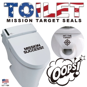Toilet Mission Target Seal トイレ ミッション ターゲットシール SET US 1-1BK / 住まい インテリア お掃除 便利グッツ 便器 便座