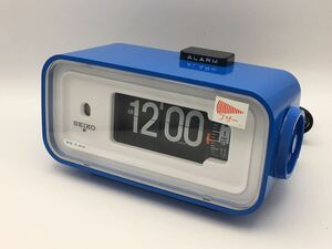 (R256) 動作確認済 セイコー DP905L パタパタ時計 50/60Hz対応 ライト付き ブルー 昭和レトロ 置時計 インテリアにも