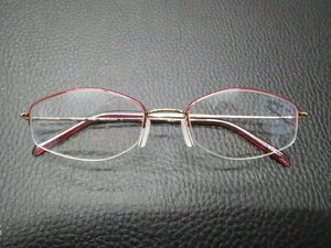 未使用 増永眼鏡(株) Kazuo Kawasaki 眼鏡 メガネフレーム 種別:ハーフリム サイズ:52□20-140 材質:β-TITAN 型式:MP-656 管理No.31424