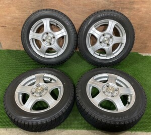 ★軽自動車用★冬用タイヤ　155/65R13　ブリヂストン/VRX　【2017年製社外アルミホイール　13×4J　ET42　4H/100