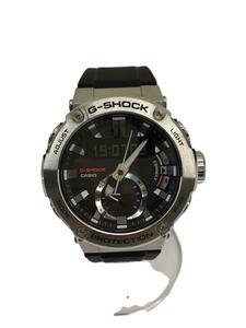 CASIO◆ソーラー腕時計・G-SHOCK/デジアナ/GRY/SLV