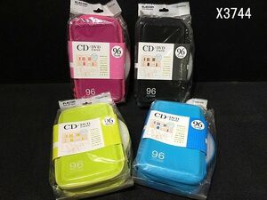 X3744S エレコム DVD CD ケース 96枚収納 ファスナー付き セミハードケース 4つ まとめ 未使用