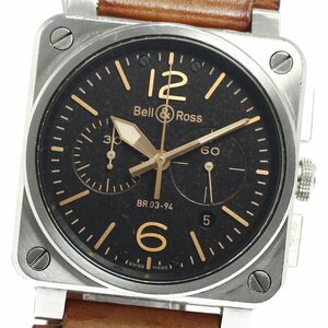 ベル＆ロス Bell＆Ross BR0394-ST-G-HE/SCA ゴールデン ヘリテージ クロノグラフ 自動巻き メンズ 保証書付き_764507