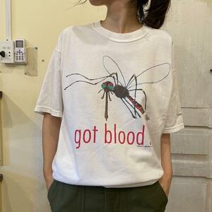 GF178 Tシャツ got blood? got milk パロディ 00s