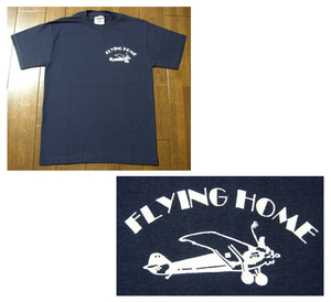 新品 レディース FLYING HOME Tシャツ S / 40s,リンディーホップ,SWING,50s,ロカビリー,Jerzees,ネイビー