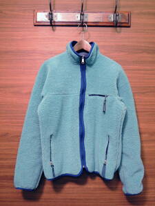 ★美品 シーグリーン 雪なし タグ VINTAGE パタゴニア PATAGONIA ベビー レトロ フリース カーディガン ジャケット Sサイズ 23020 F4 1994