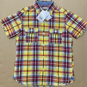 ミキハウス MIKI HOUSE チェックシャツ 未使用 サイズ130 子供服 キッズ ベビー ボタンダウン 半袖シャツ