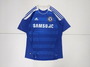 2．チェルシー 11/12 CHELSEA SAMSUNC adidas アディダス climacool 半袖 サッカー ユニフォーム ゲーム シャツ Y2K L相当　青白系 x304